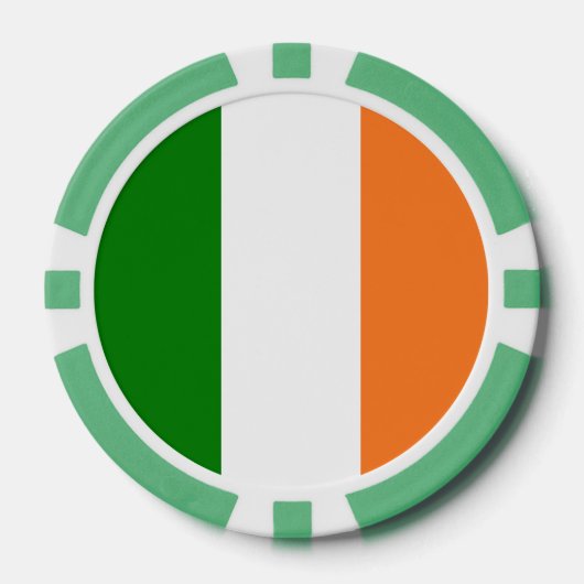 アイルランド国旗全面プリント ポーカーチップ (正面)