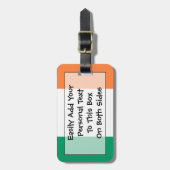 アイルランド国旗簡単ID （個人） ラゲッジタグ (正面縦)