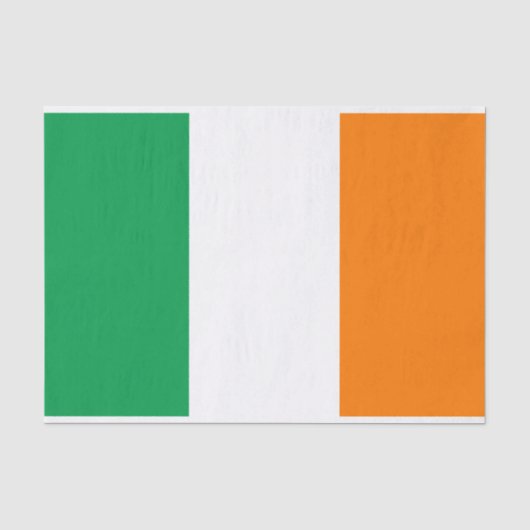 アイルランド国旗10" x 15"ティッシュペーパー 薄葉紙 (正面)