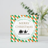 アイルランド国旗3賢者アイリッシュクリスマス シーズンカード (スタンド正面)