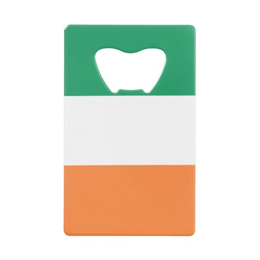 アイルランド国旗、アイルランド標準、バナー クレジットカード栓抜き (正面)