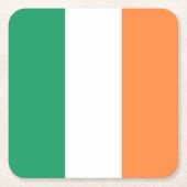 アイルランド国旗、アイルランド標準、バナー スクエアペーパーコースター (正面)