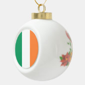 アイルランド国旗、アイルランド標準、バナー セラミックボールオーナメント (右)