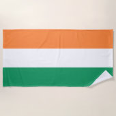 アイルランド国旗、アイルランド標準、バナー ビーチタオル (正面)