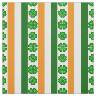 アイルランド国旗/オレンジ、白と緑、シャムロック ファブリック