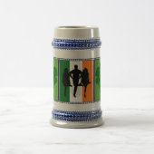 アイルランド国旗、シャムロッククローバー、リバーダンス ビールジョッキ (中央)