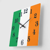 アイルランド国旗 スクエア壁時計 (傾斜)