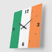 アイルランド国旗 スクエア壁時計 (傾斜)