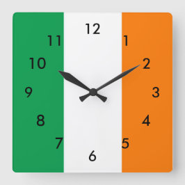 アイルランド国旗 スクエア壁時計
