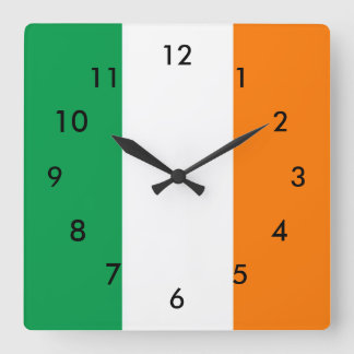 アイルランド国旗 スクエア壁時計