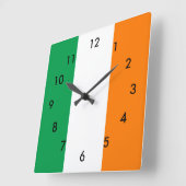 アイルランド国旗 スクエア壁時計 (傾斜)