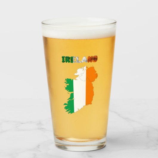 アイルランド国旗 タンブラーグラス (ドリンク正面)