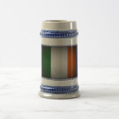 アイルランド国旗、ハープ、緑のシャムロック ビールジョッキ (中央)