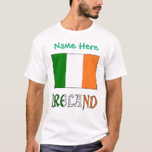 アイルランド国旗 メンズパーソナライズTシャツ 
