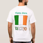 アイルランド国旗 メンズパーソナライズTシャツ  Tシャツ (裏面)
