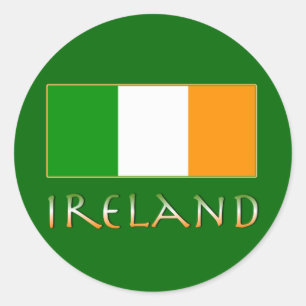 アイルランド国旗 ラウンドシール