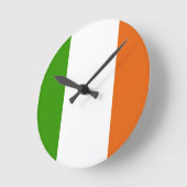 アイルランド国旗 ラウンド壁時計 (傾斜)