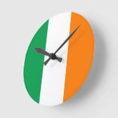 アイルランド国旗 ラウンド壁時計 (傾斜)