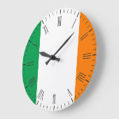 アイルランド国旗 ラージ壁時計 (傾斜)