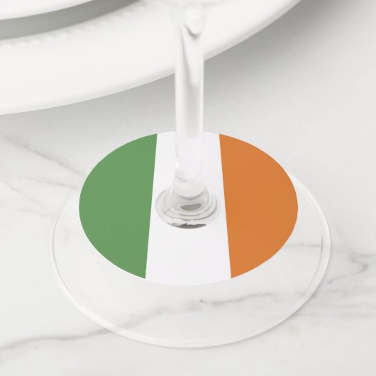 アイルランド国旗 ワイングラスタグ (クローズアップ)