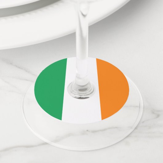 アイルランド国旗 ワイングラスタグ (クローズアップ)