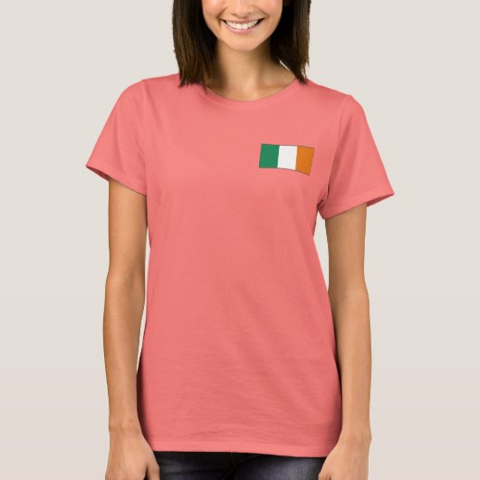 アイルランド国旗+地図Tシャツ Tシャツ (正面)