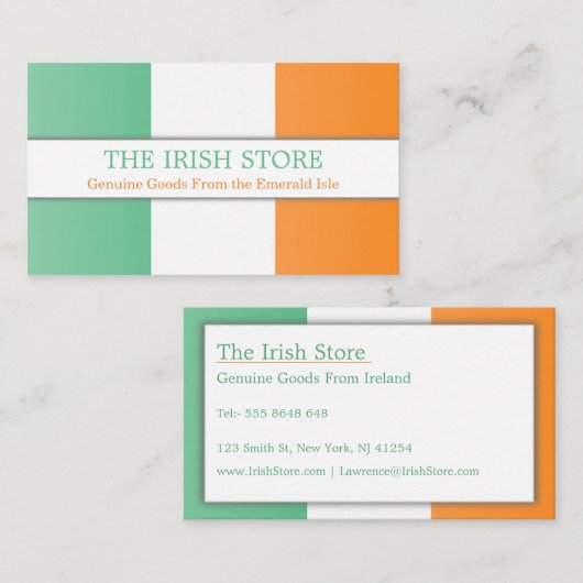 アイルランド国旗、完全にカスタマイズ可能な名刺 名刺 (正面/裏面)