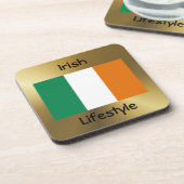 アイルランド国旗+文字コースター コースター (左側)