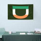 アイルランド国旗(v) bnrcnにオーバーレイされたDモノグラム 横断幕 (トレードショー)