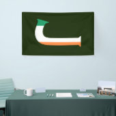 アイルランド国旗(v) bnrcntにオーバーレイされたJモノグラム 横断幕 (トレードショー)