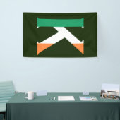 アイルランド国旗(v) bnrcntにオーバーレイされたKモノグラム 横断幕 (トレードショー)