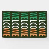 アイルランド国旗(v) bnrtにオーバーレイされた歓迎 横断幕 (横)