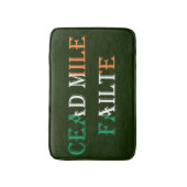 アイルランド国旗bmcnの上に置かれたCead Mile Failte バスマット (正面縦)