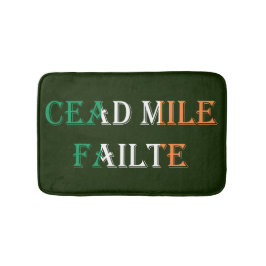 アイルランド国旗bmcnの上に置かれたCead Mile Failte バスマット