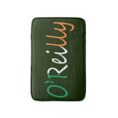 アイルランド国旗bmcntにオーバーレイされた任意の名前 バスマット (正面縦)