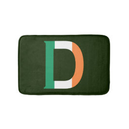 アイルランド国旗bmcntにオーバーレイされたDモノグラム バスマット