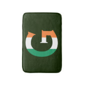 アイルランド国旗bmcntにオーバーレイされたGモノグラム バスマット (正面縦)