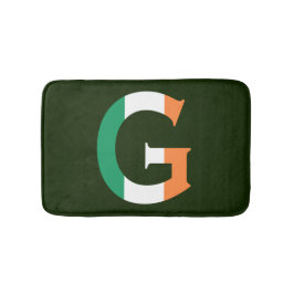アイルランド国旗bmcntにオーバーレイされたGモノグラム バスマット