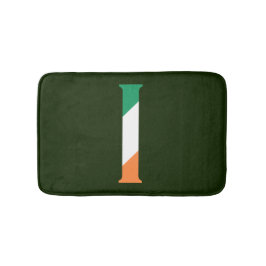 アイルランド国旗bmcntにオーバーレイされたIモノグラム バスマット