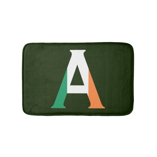 アイルランド国旗bmcntに覆われたモノグラム バスマット (正面)