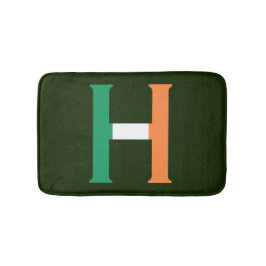 アイルランド国旗bmcntに覆われたHモノグラム バスマット