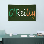 アイルランド国旗bnrcnのバナーにオーバーレイされた任意の名前 横断幕 (トレードショー)