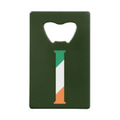 アイルランド国旗bocntにオーバーレイIモノグラム クレジットカード栓抜き (裏面)