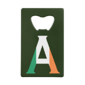 アイルランド国旗bocntに覆われたモノグラム クレジットカード栓抜き (裏面)