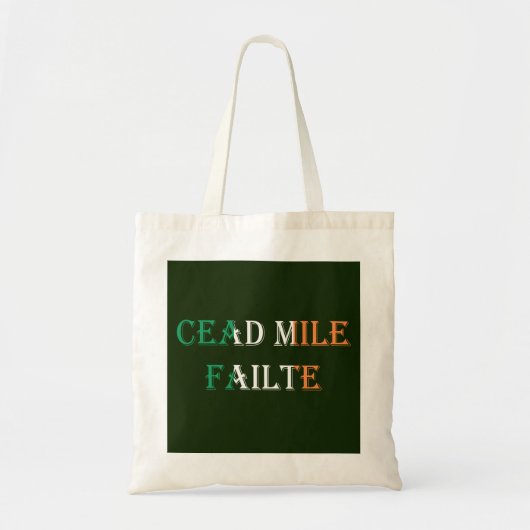 アイルランド国旗bttのCead Mile Failte トートバッグ (正面)