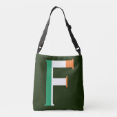 アイルランド国旗cbbcntに覆われたFモノグラム クロスボディバッグ (裏面)