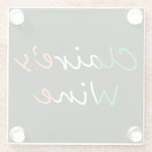 アイルランド国旗coastercntの名前のワイン ガラスコースター (裏面)