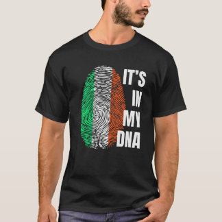 アイルランド国旗DNA指紋アイルランドセントパトリックダ Tシャツ