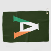 アイルランド国旗gttに覆われたモノグラム ゴルフタオル (横)
