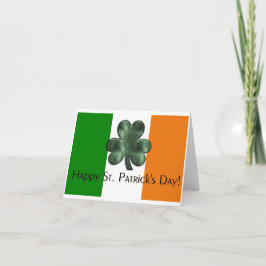 アイルランド国旗Happy St. Patrick's Day Greeting Card カード